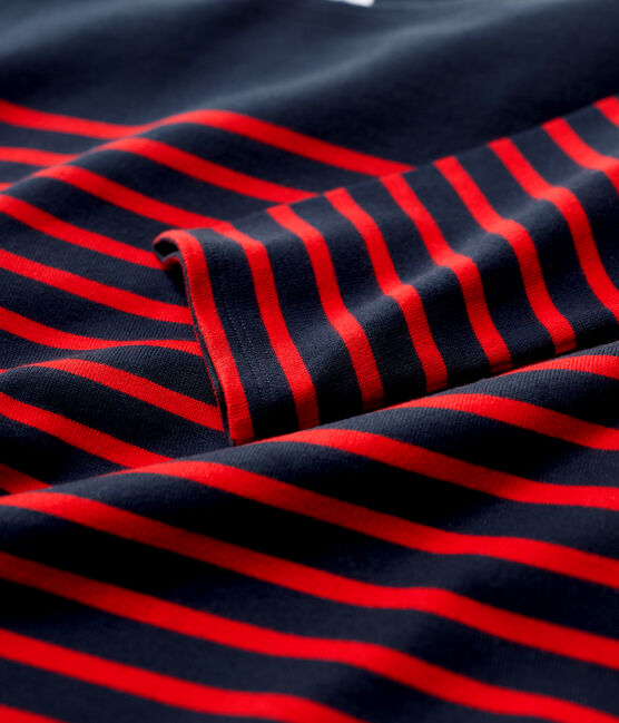 Women's Iconic Cotton Breton Top SMOKING blue/TERKUIT red